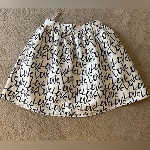Kate Spade Love Print Women's Skirt - Black and White